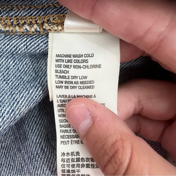 We The Free Blue Denim Jean Skirt High Rise Size 27 Boho Western Cowgirl - Picture 10 of 11